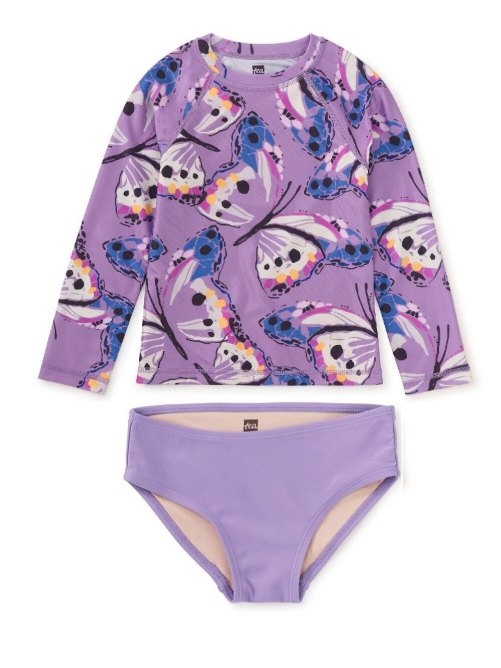 TEA COLLECTION Carnival Butterfly Rash Guard Set Girls 5 NWT